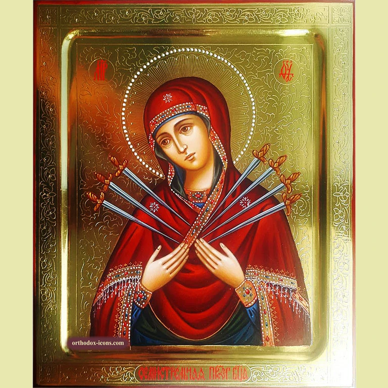 Mother Mary Seven Arrows Icon