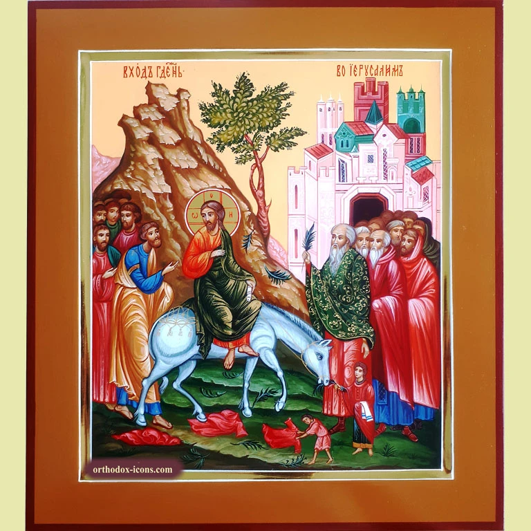 The Entry into Jerusalem Orthodox Icon
