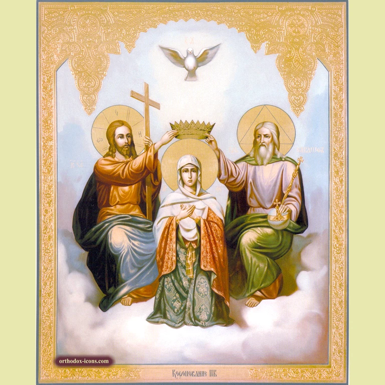 Coronation of the Virgin Orthodox Icon