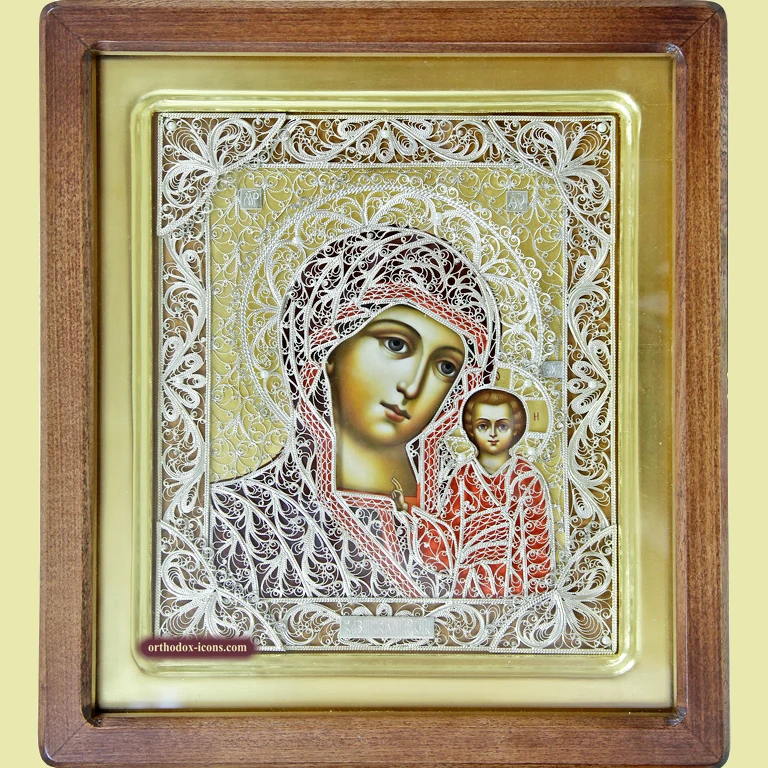 Filigree Icon of Kazan Virgin Mary
