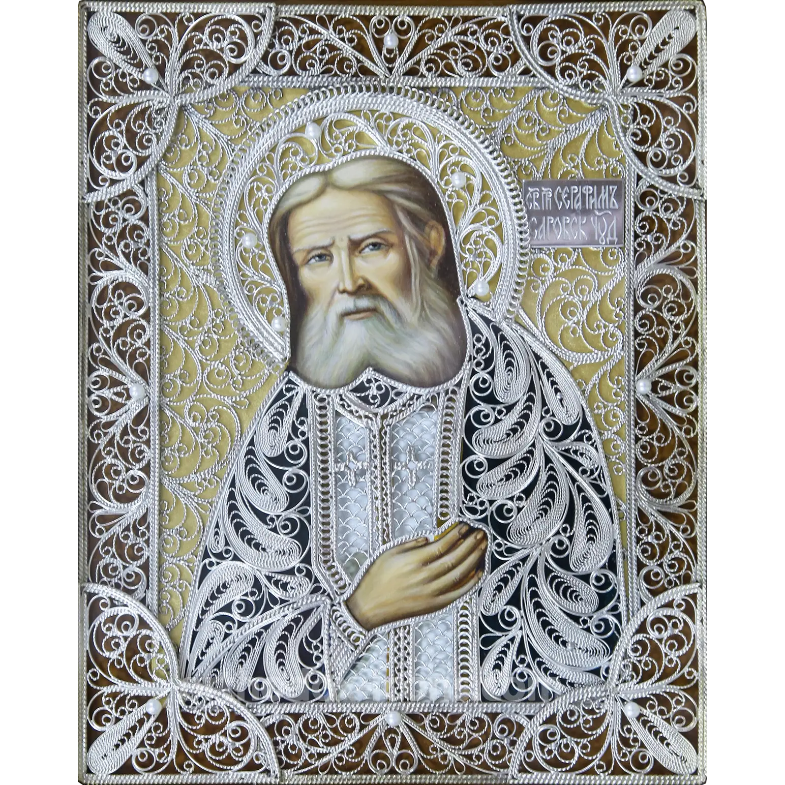 filigree-icon-of-seraphim-of-sarov Filigree Icon of Seraphim of Sarov