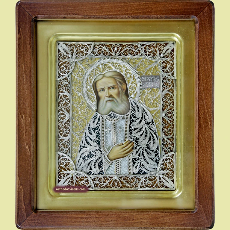 Filigree Icon of Seraphim of Sarov