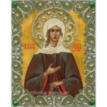 Filigree Orthodox Icon of St. Xenia