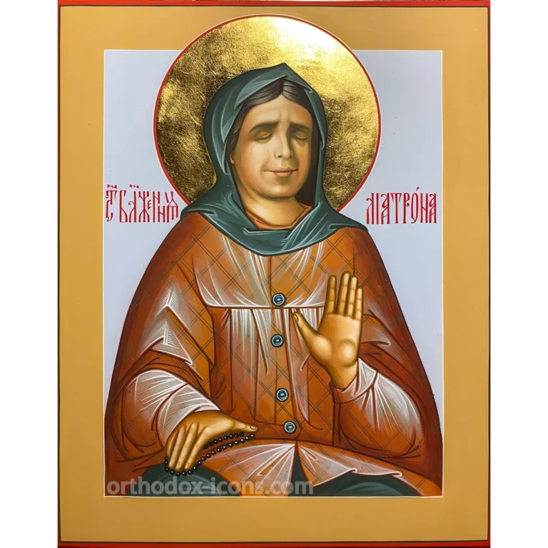 Hand Painted Icon of Blessed Matrona of Moscow