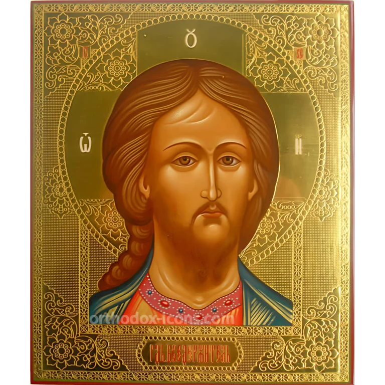 Hand-Painted Icon of Our Lord Jesus Christ