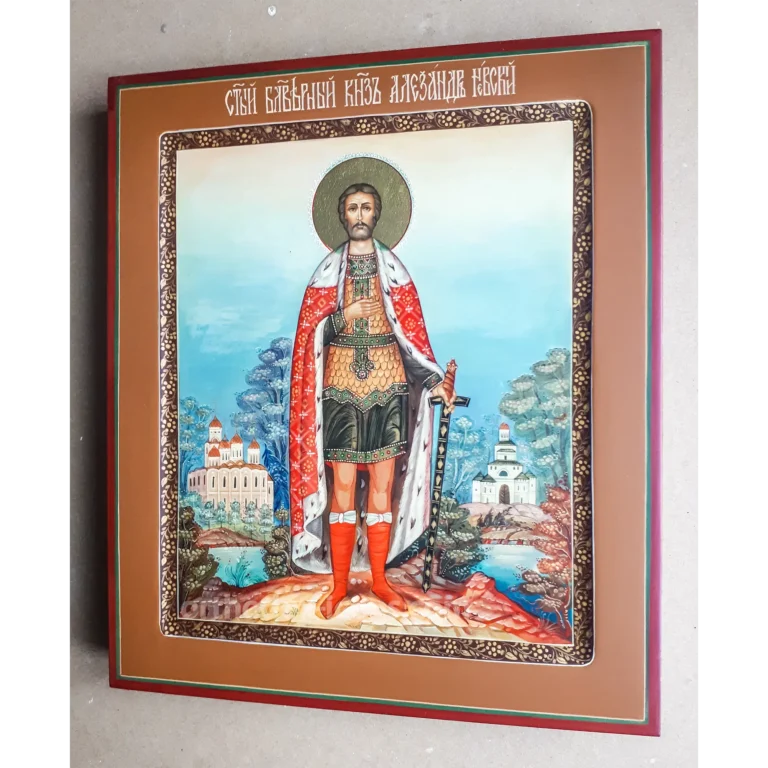 Hand-Painted Icon of Saint Alexander Nevsky