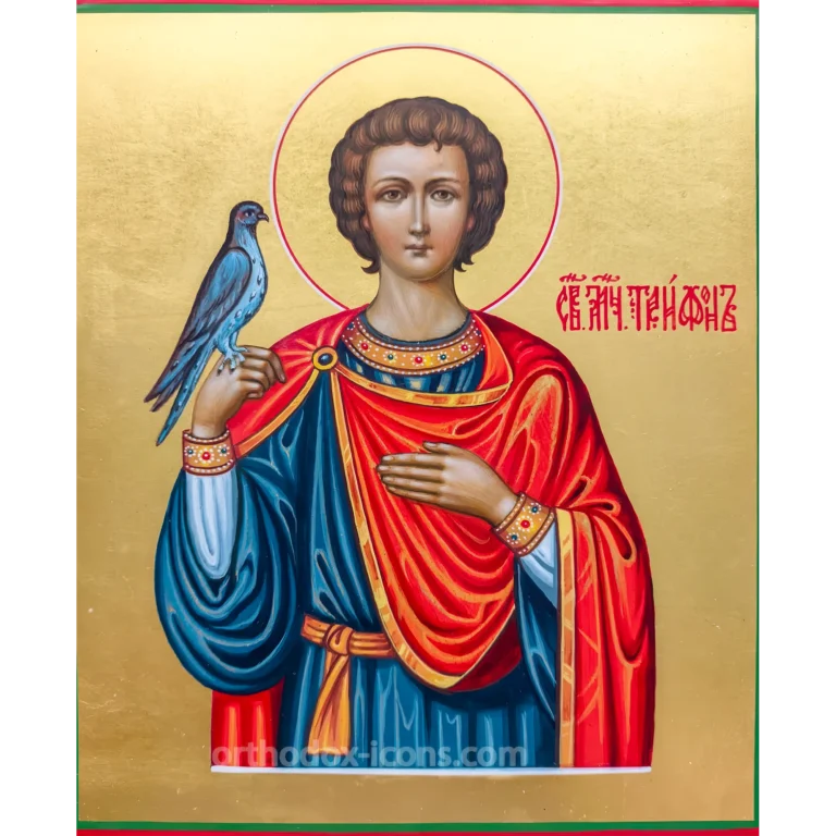 Hand Painted Icon of Saint Tryphon of Apamea