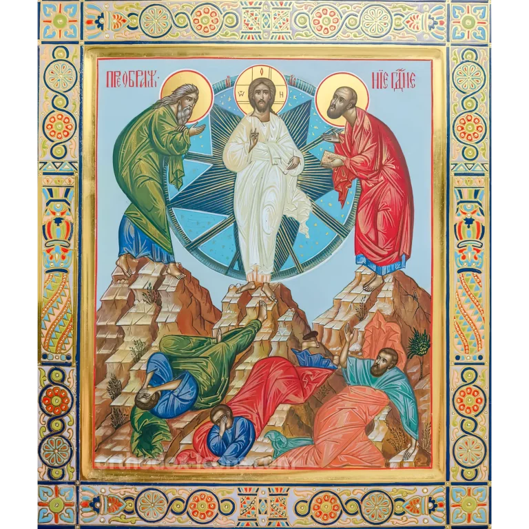 Hand Painted Icon of the Transfiguration of the Lord