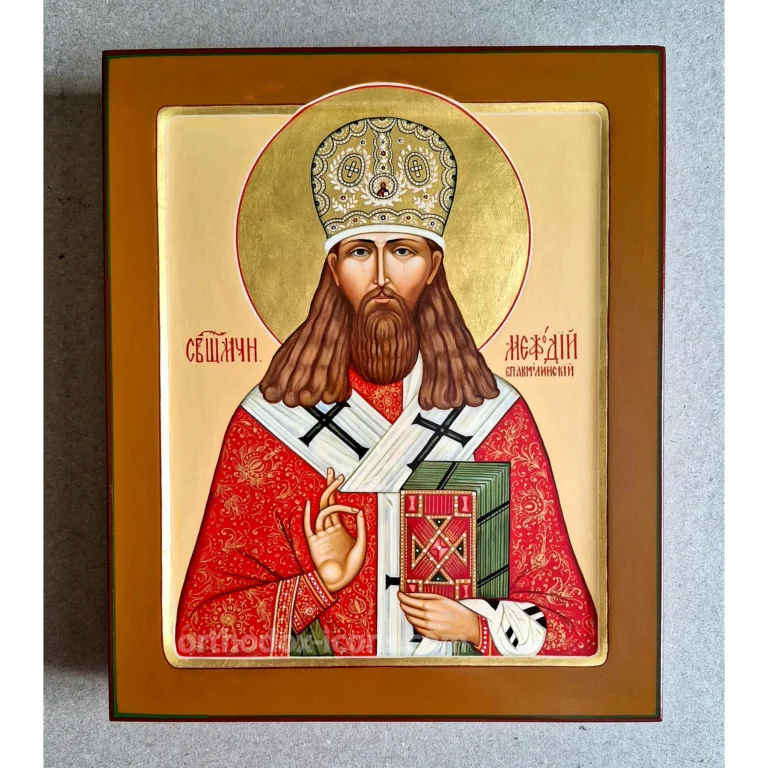 Orthodox Icon of St Methodius | Hand-Painted Hieromartyr Icon
