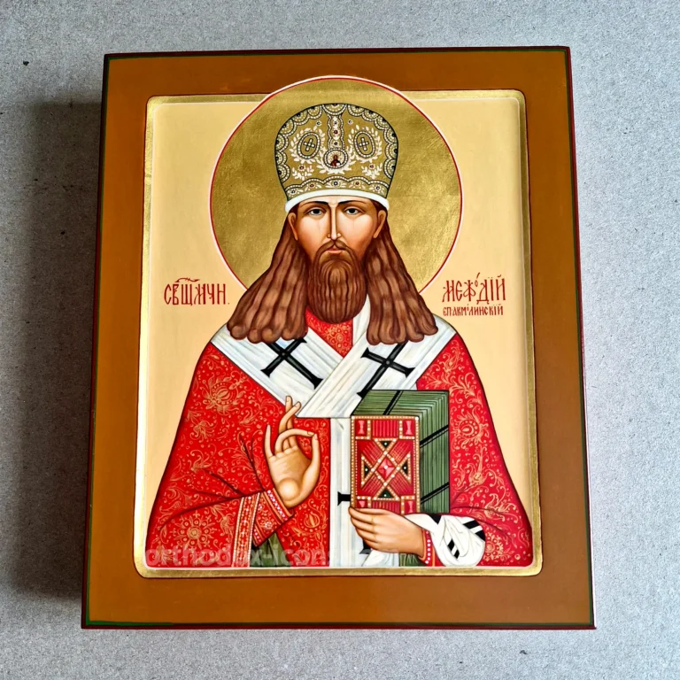 Orthodox Icon of St Methodius | Hand-Painted Hieromartyr Icon