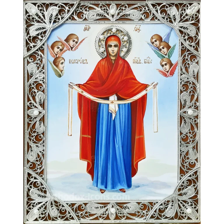 Protection of Our Lady Filigree Icon