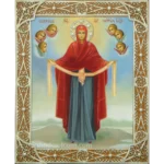 Protection of Virgin Mary Filigree Icon