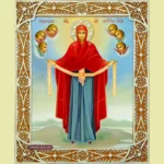 Protection of Virgin Mary Filigree Icon