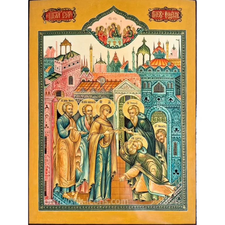 The Restored Icon St. Sergius's Vision of the Virgin Mary