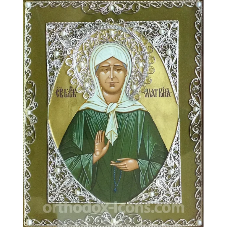 Saint Matrona Filigree Icon