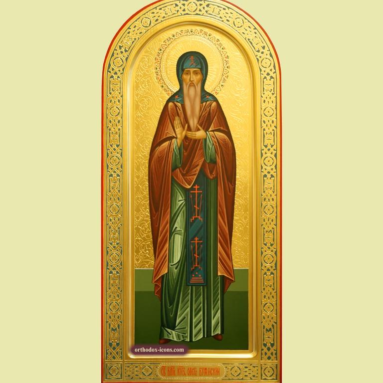 St Oleg Prince of Briansk Orthodox Icon
