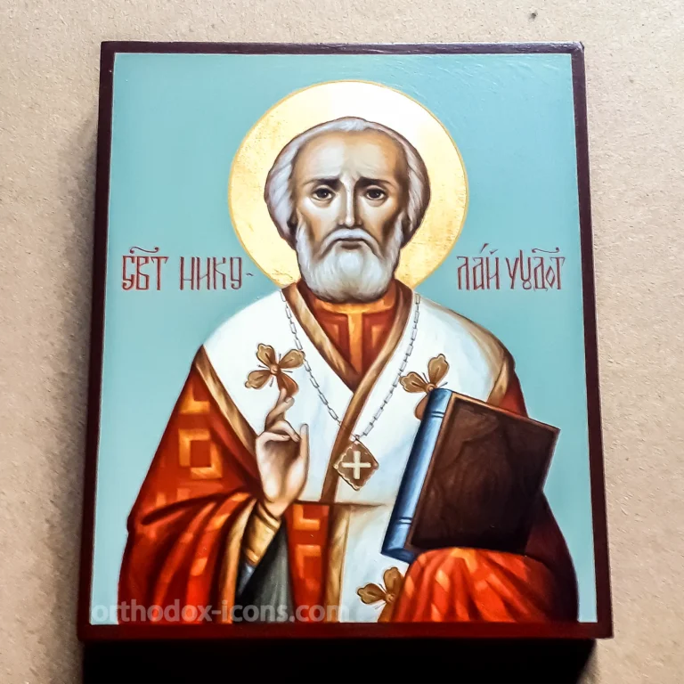 St. Nicholas Orthodox Icon | Hand-Painted Nicholas of Myra