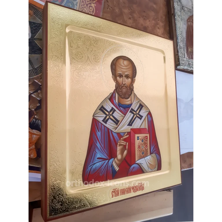 St. Nicholas Wonderworker Orthodox Icon | Hand-Painted