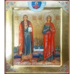 St. Vladislav of Serbia and St. Basilissa Orthodox Icon