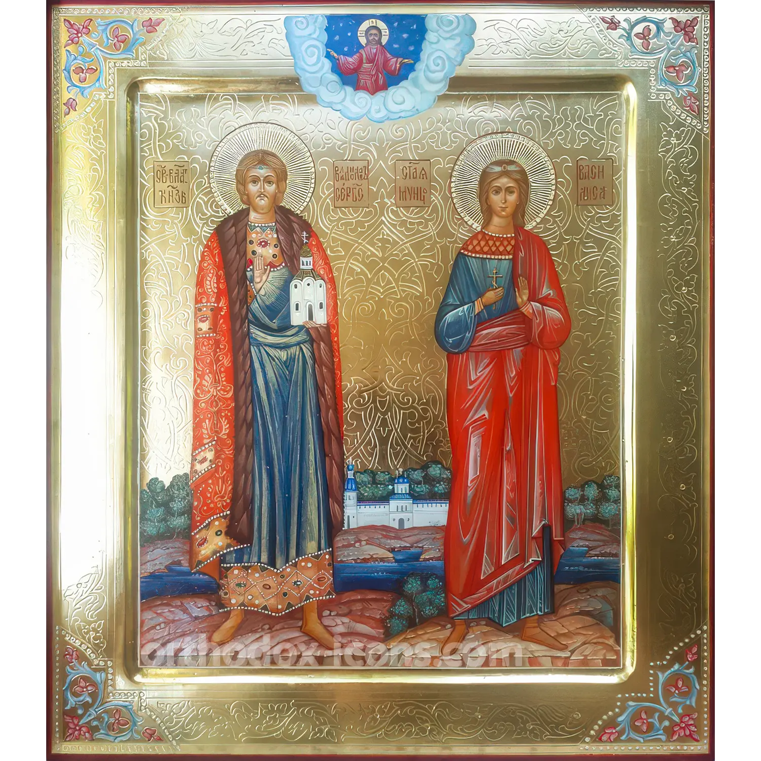 st.-vladislav-of-serbia-and-st.-basilissa-orthodox-icon St. Vladislav of Serbia and St. Basilissa Orthodox Icon