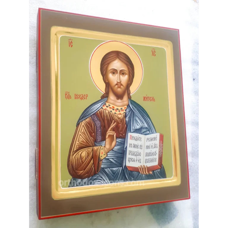 The Lord Orthodox Icon | Mstyora Pantocrator with Gold Assist