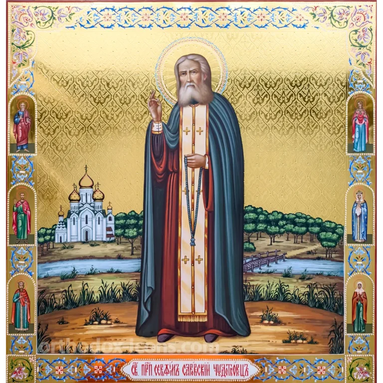 Venerable Seraphim of Sarov Hand Painted Icon