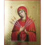 Virgin Mary Seven Arrows Icon