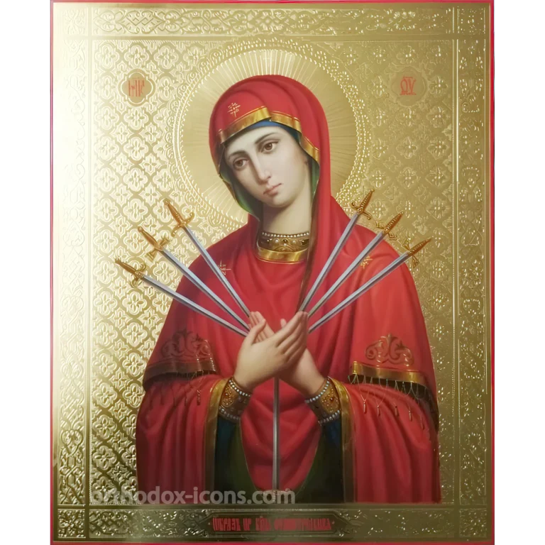 Virgin Mary Seven Arrows Icon