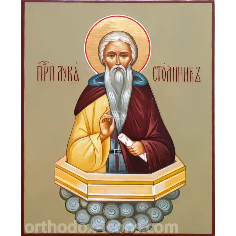 Luke the New Stylite of Chalcedon Orthodox Icon