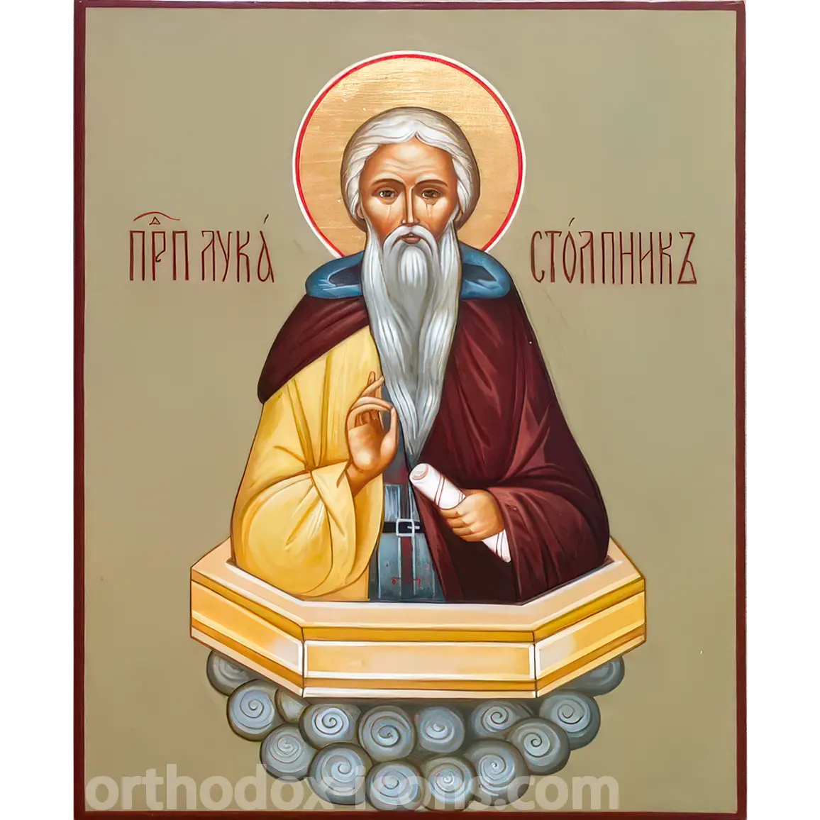 luke-the-new-stylite-of-chalcedon-orthodox-icon Luke the New Stylite of Chalcedon Orthodox Icon
