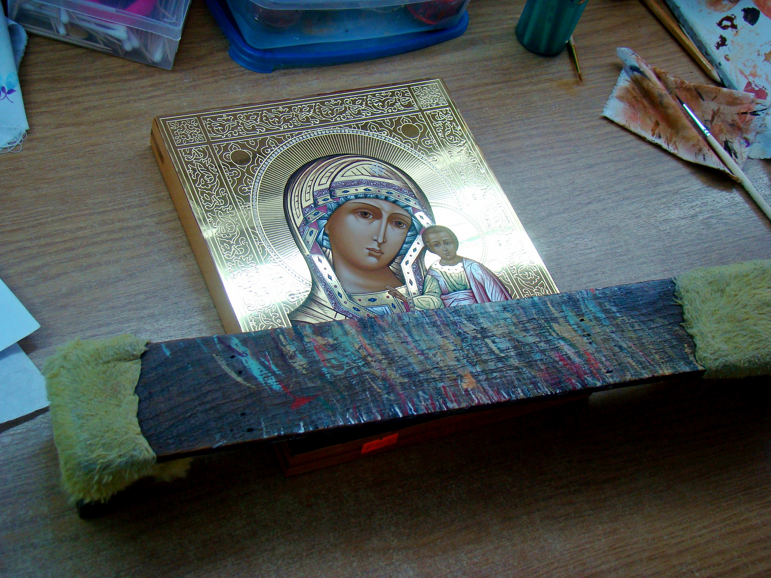 materials and tools in icon painting