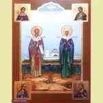 Orthodox Icon St. Nicholas and Natalia of Nicomedia