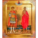 Orthodox Icon St. Demetrius and Mary of Egypt