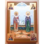 Orthodox Icon St. Nicholas and Natalia of Nicomedia