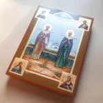 Orthodox Icon St. Nicholas and Natalia of Nicomedia