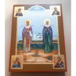 Orthodox Icon St. Nicholas and Natalia of Nicomedia