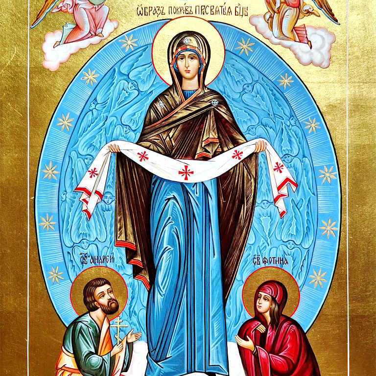 icons of the Protection of the Virgin Mary