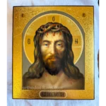 Hand Painted Icon of Christ in the Crown of Thorn