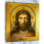 Hand Painted Icon of Christ in the Crown of Thorn