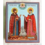 Hand Painted Icon of Saints Peter and Fevronia of Murom