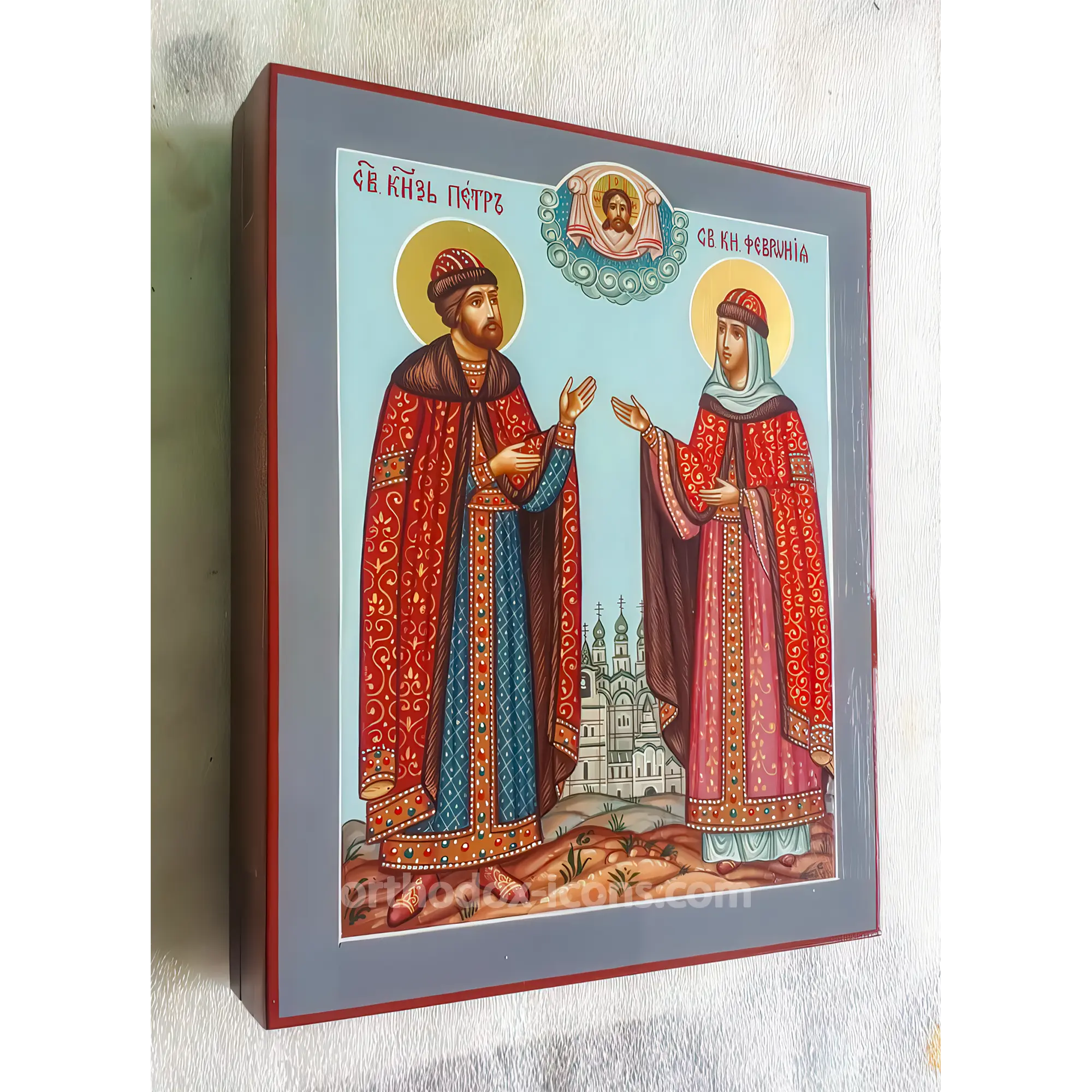 Hand Painted Icon of Saints Peter and Fevronia of Murom Hand Painted Icon of Saints Peter and Fevronia of Murom