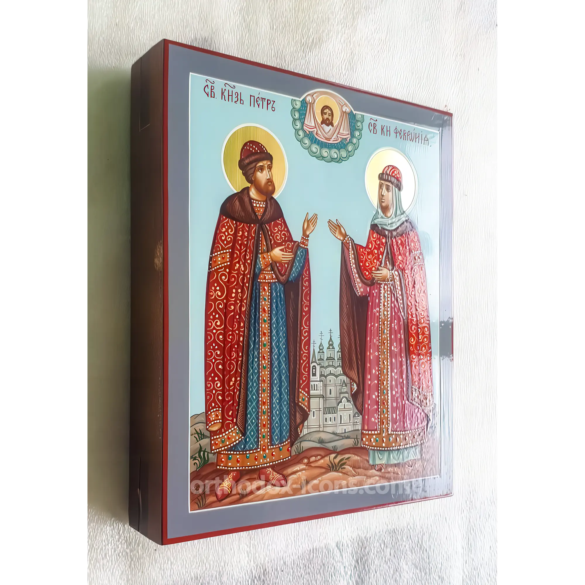 Hand Painted Icon of Saints Peter and Fevronia of Murom Hand Painted Icon of Saints Peter and Fevronia of Murom