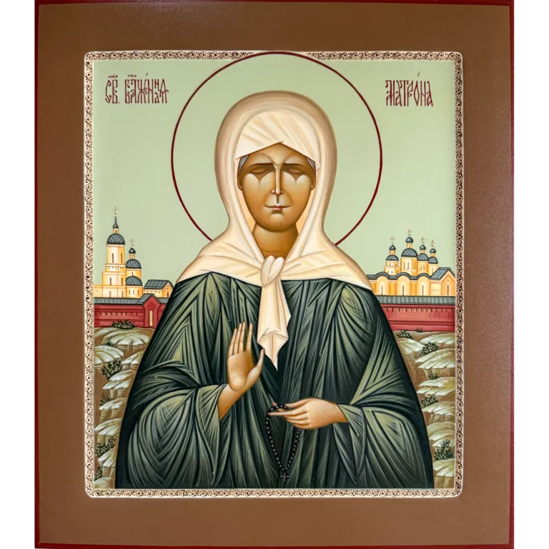 blessed matrona of moscow icon with rosary