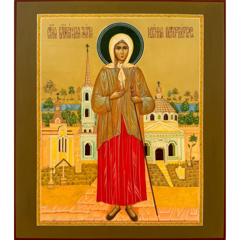 blessed xenia of st petersburg icon with smolensk chapel