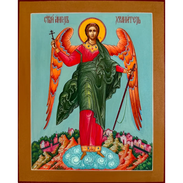 guardian angel hand painted orthodox icon