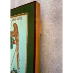 guardian angel icon with church landscape