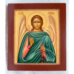 guardian angel with cross and sword icon