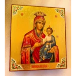 iveron mother of god icon with chased gold