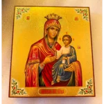 iveron mother of god icon with chased gold