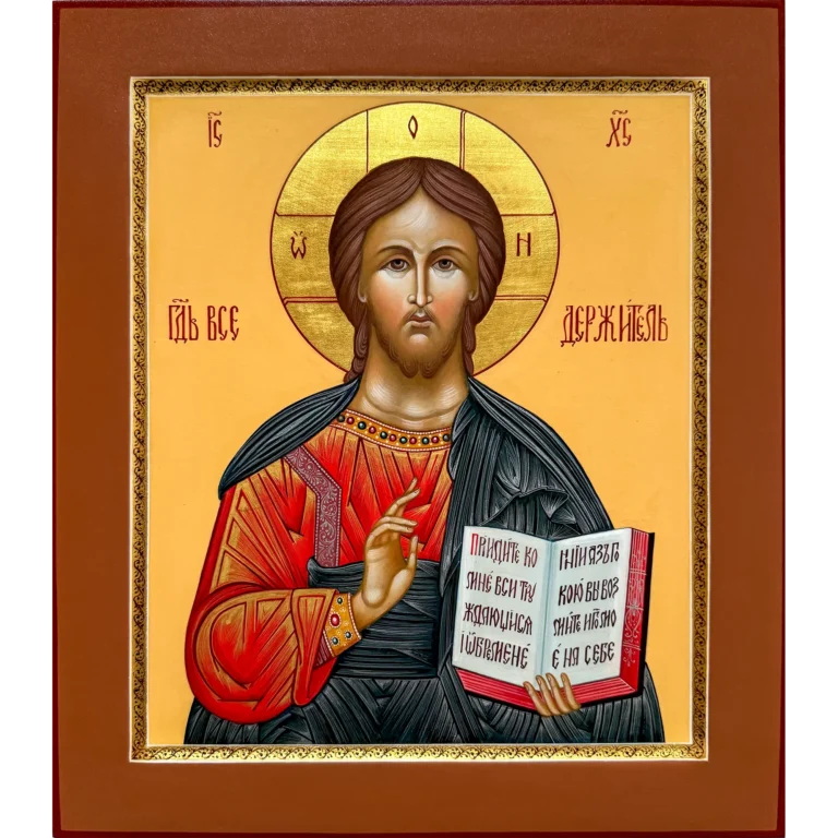 lord pantocrator hand painted icon